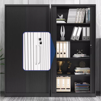 Xingyuan Armoire de stockage de fichiers en acier au design moderne avec porte à volet roulant Mobilier de bureau en gros pour application de salle de sport scolaire
