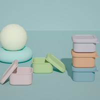 Nouveauté 100ML Mini boîte à bento en silicone de qualité alimentaire mignon contenants réutilisables pour le stockage des bonbons et des aliments sans BPA