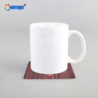 10*10cm Carré blanc sublimation verre coaster pour presse à chaud BL-17A
