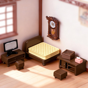 Set de Decoración de Muebles en Miniatura para Casa de Muñecas, Accesorios DIY que Incluyen Comedor, Sala de Estar y Dormitorio, Juguetes - Product Image 3