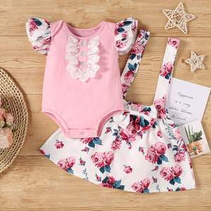 Produits de qualité, ensemble de vêtements pour bébé fille brodé de fleurs, 2 pièces, ensembles de robes brodées, pyjamas pour enfants, vestes pour enfants, robes pour filles - Product Image 2