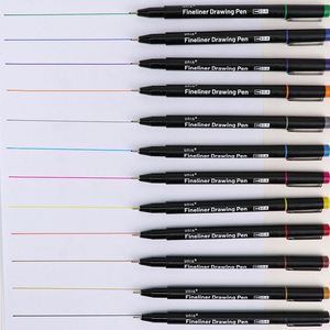 Set of 12 Fine Point <b>Colored</b> <b>Pens</b> Markers and Fineliner <b>Pen</b> for Planner Art Drawing Note Taking and Calendar-Packaged Loosely - Product Image 1