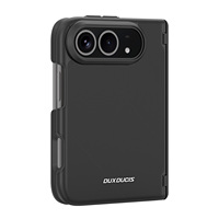 Étui de téléphone pliable en cuir PU DUX Vyne Series pour iPhone Duo 18 Ultra Fold, avec cadre d'appareil photo électro-plaqué, tendance