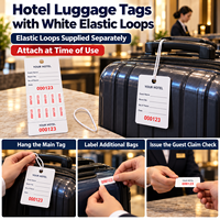 Étiquettes de bagages OEM pour hôtels avec impression de logo pour les grossistes en articles d'hôtellerie