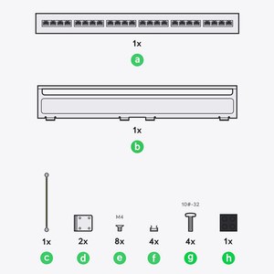 Ubiquiti UACC-ETH-SP-Panel-24 Protection contre les surtensions Ethernet 24 ports, montage en rack 1U, 10GbE, PoE++, 20kA, UBNT W1247 - Product Image 4