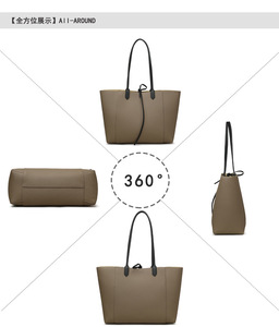 กระเป๋าสะพายไหล่สไตล์วินเทจเรียบง่ายสำหรับผู้หญิง ความจุขนาดใหญ่ ใช้งานได้หลากหลาย เหมาะสำหรับธุรกิจ กำลังเป็นที่นิยม กระเป๋าถือหนังแท้คุณภาพสูงสำหรับผู้หญิง - Product Image 4