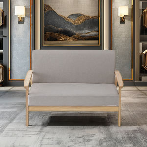 Ensemble de canapé en lin modulaire bon marché en gros avec siège rembourré à cadre en <span class=keywords><strong>bois</strong></span> pour appartement, salon, chambre à coucher, parc d'hôtel - Product Image 4