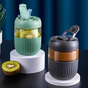 360ML/12oz Glass Water <b>Bottle</b> <b>Coffee</b> Cup Travel Drink Mug with Straw - Product Image 6
