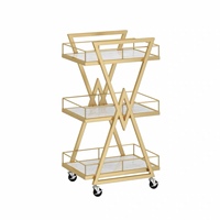 Chariot de rangement professionnel 3 niveaux en acier inoxydable, nouveau design, pour salon de beauté, pédicure, spa, onglerie, salle de bain, maison, bureau