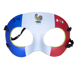 Masque pour les yeux HLC <span class=keywords><strong>ACC</strong></span>, nouvelle tendance, drapeau français européen, coq, Halloween, cosplay, masque de mascarade pour les fournitures de fête à thème football - Product Image 1