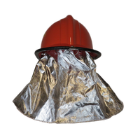 Casque de pompier avec protection de nuque, bandes réfléchissantes, matériau composite ignifuge et isolant thermiquement, masque facial de type cape en option