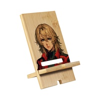 Supports de téléphone en bambou vierges pour sublimation, personnalisables et créatifs, supports de téléphone portables en bois DIY réglables pour la maison et le bureau