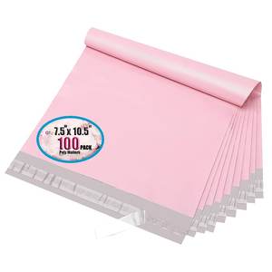 Sobres de Envío Rosas de 7.5x10.5 Pulgadas, Paquete de 100, Grosor de 0.5 Mil, Durabilidad Mejorada Ajustable, Bolsas Multiusos - Product Image 1