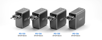 Chargeur mural USB rapide GaN Vina New Trend 140W 100W 70W 65W 45W avec ports USB-C et USB-A, écran TFT, design intelligent pour la recharge de téléphones