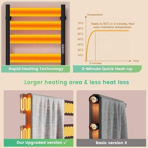 <span class=keywords><strong>Toallero</strong></span> Eléctrico Impermeable con 4 Barras, Calentador de Toallas <span class=keywords><strong>Pequeño</strong></span> - Product Image 6