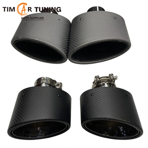 ปลายท่อไอเสียคาร์บอนไฟเบอร์ทรงรีแบบยูนิเวอร์แซล, ฝาครอบท่อไอเสียทรงรีขนาดใหญ่แบบเฉียง ซ้ายและขวา - Product Image 2