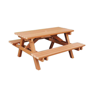 Chine usine Bois Matériel et Mobilier D'extérieur en bois <span class=keywords><strong>table</strong></span> et chaises de pique-nique - Product Image 1