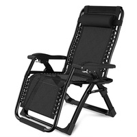 Salon de soleil extérieur zéro gravité chaise de jardin Camping salon patio rembourré pliant pelouse inclinable chaise pliante