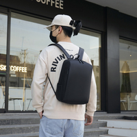Mochila para Portátil de Estilo Minimalista, Material de Poliéster Suave, Gran Capacidad, para el Trabajo Diario