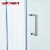 Usine directe maison moderne salle de bain Pivot salle de douche sans cadre diamant verre trempé 304 cabine de douche en acier inoxydable