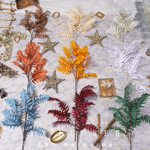 Fleurs artificielles en feuilles de cyprès Yixuan, décorations de mariage haut de gamme, en soie, moulage par injection - Product Image 1