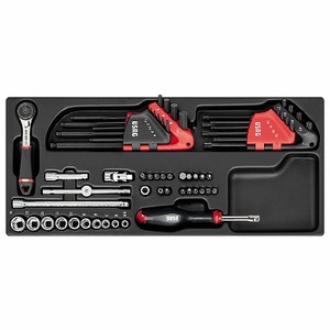 Ensemble de boîtes à outils avec clés à douilles et embouts pour la réparation et l'entretien automobile - Product Image 1