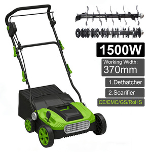 VERTAK Scarificatore <span class=keywords><strong>Elettrico</strong></span> 1500W e Rastrello Aeratore a Spinta Manuale con Regolazione dell'Altezza a 6 Posizioni <span class=keywords><strong>per</strong></span> <span class=keywords><strong>Prato</strong></span> - Product Image 1