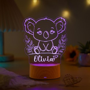 Lámpara LED Acrílica 3D con Diseño de Animales Navideños, Base de ABS, Lámpara de Noche para Niños, Lámpara de Mesa, Decoración para Fiestas de Cumpleaños - Product Image 2