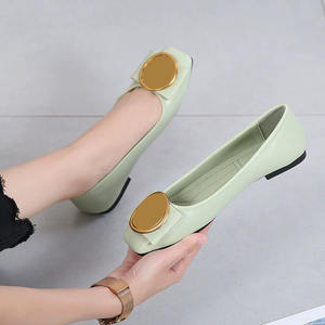 Scarpe <span class=keywords><strong>Ballerine</strong></span> da Donna con Logo Personalizzato, Taglia Grande 41-44, Punta Quadrata, Morbide in PU, Scarpe Basse da Donna - Product Image 3