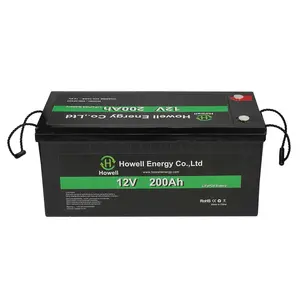ソーラー照明用ディープサイクルリン酸鉄リチウム電池12V200Ah lifepo4リチウム電池