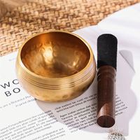 Bol chantant bouddhiste artisanal du Népal, ensemble de bols chantants pour le yoga, la méditation et le chant, bol chantant pour le yoga, articles décoratifs de petite taille