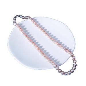 Collier en argent 925 avec perle d'eau douce pour femmes, rose clair, violet, motif de croissance, lumière intense, bijoux élégants, cadeau - Product Image 5