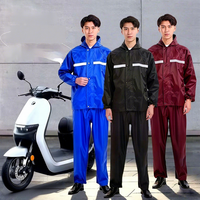 Ensemble imperméable et pantalon de pluie portables en tissu Oxford enduit PVC, réfléchissant, résistant aux intempéries, pour vélo électrique OEM