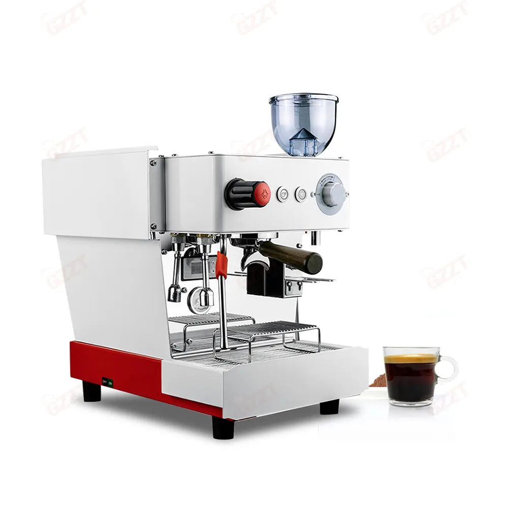Pid Control Moeder En Zoon Dubbele Boiler Commerciële Semi-Auto Espresso Koffiemachine Restaurant Koffieapparatuur Met Molen