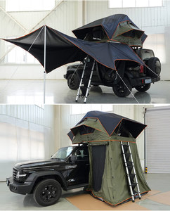 Tente <span class=keywords><strong>de</strong></span> <span class=keywords><strong>toit</strong></span> <span class=keywords><strong>de</strong></span> <span class=keywords><strong>voiture</strong></span> 4x4 quatre saisons, matelas haute densité 60 mm, échelle télescopique en aluminium anodisé - Product Image 3