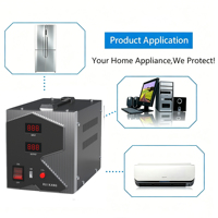 Stabilisateur de tension de type servo, régulateur avec affichage numérique AVR 500VA 1000VA monophasé, protecteur de tension domestique