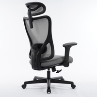 Chaise de bureau ergonomique moderne personnalisable avec design élévateur, hauteur réglable, structure en plastique, pivotante en aluminium, pour bureau à domicile et chambre