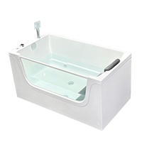 Baignoire de massage autoportante intelligente, spa, baignoire ultra-profonde, petite taille, style japonais, avec accoudoirs