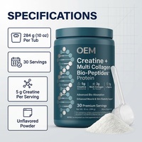Créatine monohydrate, collagène, protéines en poudre pour la croissance musculaire, complément pré-entraînement, OEM, étiquette privée