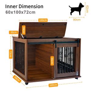 Gabbie e Casette di Lusso in Legno per Animali Domestici, Design a Due Porte, Ampio Spazio Regolabile per Cani Grandi e Altri Animali - Product Image 3