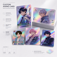 Cartes photo épaissies personnalisées, cartes postales de dessins animés DIY, cartes laser, marchandises de soutien pour célébrités d'anime, personnalisables en Chine