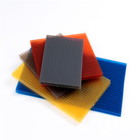 Feuille de polycarbonate alvéolaire à double paroi, résistante au vent et transparente, avec garantie