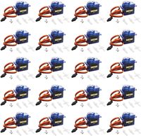 Kit de micro-servomoteurs SG90 9g pour projets Arduino, voitures RC, robots, hélicoptères, avions, bateaux et applications mini-servo – En stock