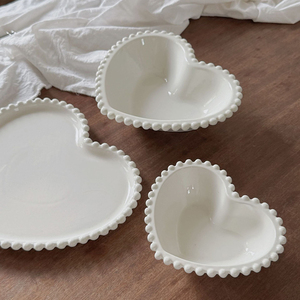 Assiette à dîner <span class=keywords><strong>en</strong></span> porcelaine blanche <span class=keywords><strong>de</strong></span> haute qualité <span class=keywords><strong>vaisselle</strong></span> <span class=keywords><strong>en</strong></span> <span class=keywords><strong>forme</strong></span> <span class=keywords><strong>de</strong></span> <span class=keywords><strong>coeur</strong></span> bol <span class=keywords><strong>en</strong></span> céramique bols à salade <span class=keywords><strong>de</strong></span> Style français <span class=keywords><strong>vaisselle</strong></span> - Product Image 6