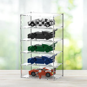 Pour <span class=keywords><strong>Lego</strong></span> Speed Racing Series Car Building Blocks Display Box Armoire anti-poussière avec plastique acrylique transparent en aluminium - Product Image 1