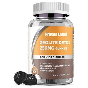 Complément alimentaire à base de zéolite à croquer Vitadiscovery pour enfants et adultes, gommes détoxifiantes, clinoptilolite, <span class=keywords><strong>charbon</strong></span> de bois activé, vitamine B12, D3 pour l'intestin - Product Image 1