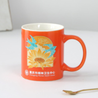 Tasse à café magique sensible au changement de chaleur Système solaire Tasse à changement de couleur en céramique 11oz 12oz