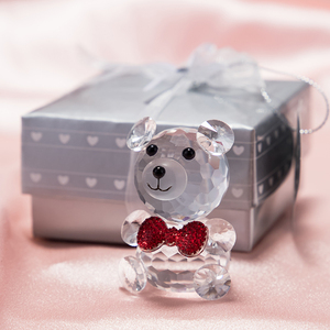 Cadeaux de fête de bébé, ours en cristal de marque pour les invités, cadeaux de baptême pour bébé et cadeaux - Product Image 5