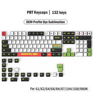 Keycaps en PBT sur le thème du corail personnalisés, DYE-SUB, profil XDA OEM, pour claviers mécaniques avec interrupteurs <span class=keywords><strong>Cherry</strong></span> <span class=keywords><strong>Gateron</strong></span> <span class=keywords><strong>MX</strong></span> - Product Image 4