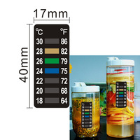 Thermomètre pour aquarium facile à lire, thermomètre adhésif pour aquarium, bande adhésive, affichage de la température numérique, 18-30°C